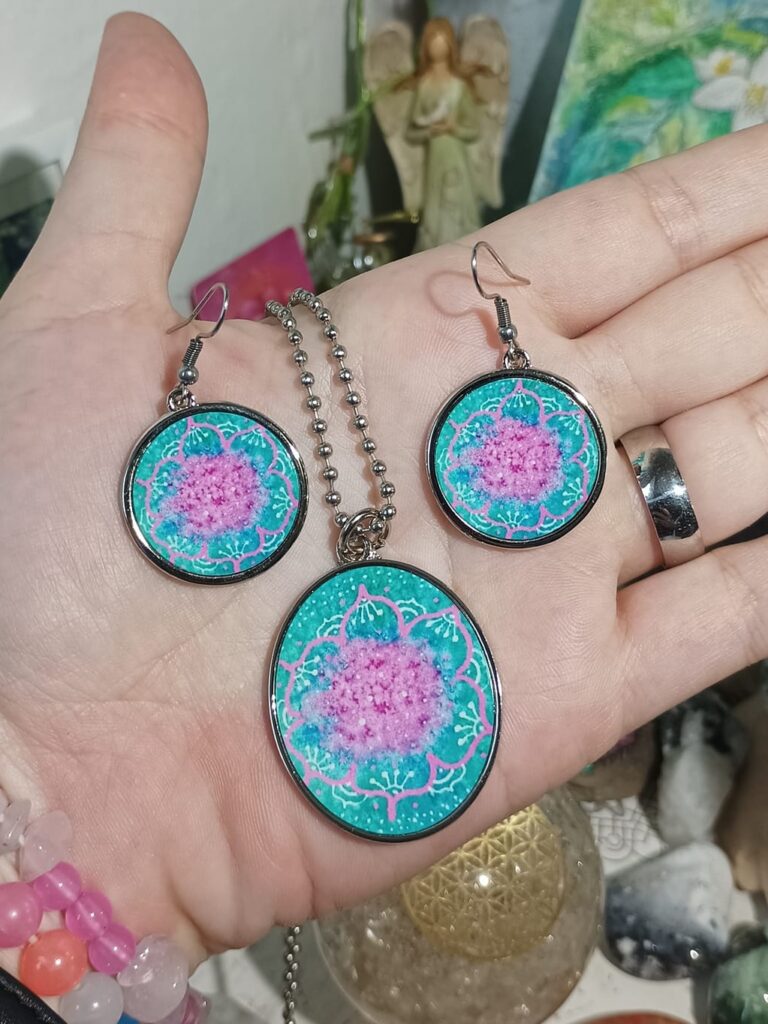 náušnice a přívěsek 45