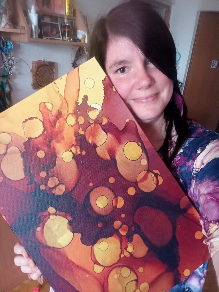 obraz 30x45 zlatohnědý