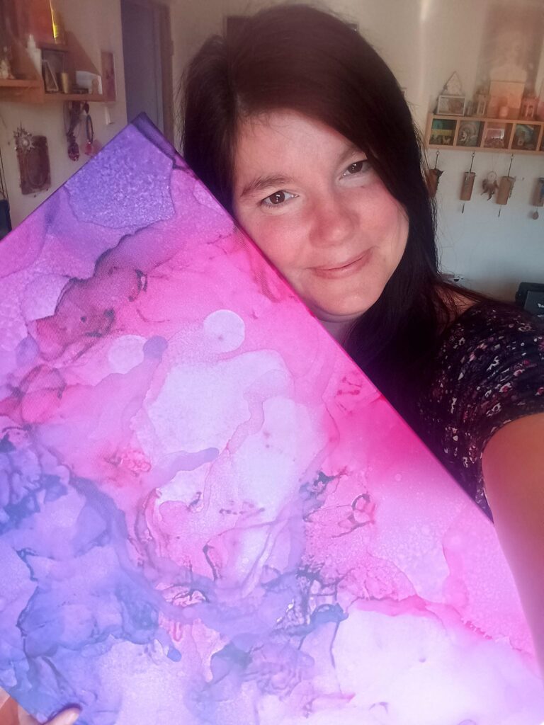 obraz 40x60 fialovorůžový