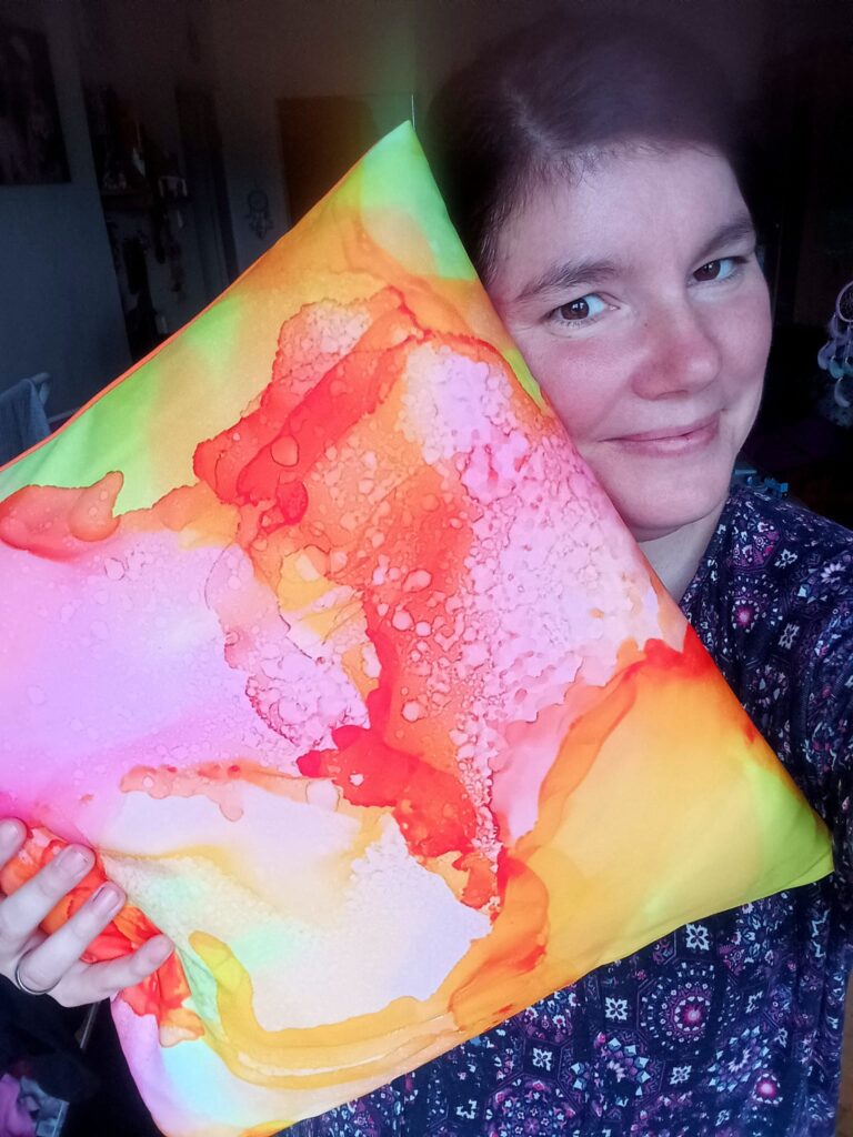 polštář růžovooranžový